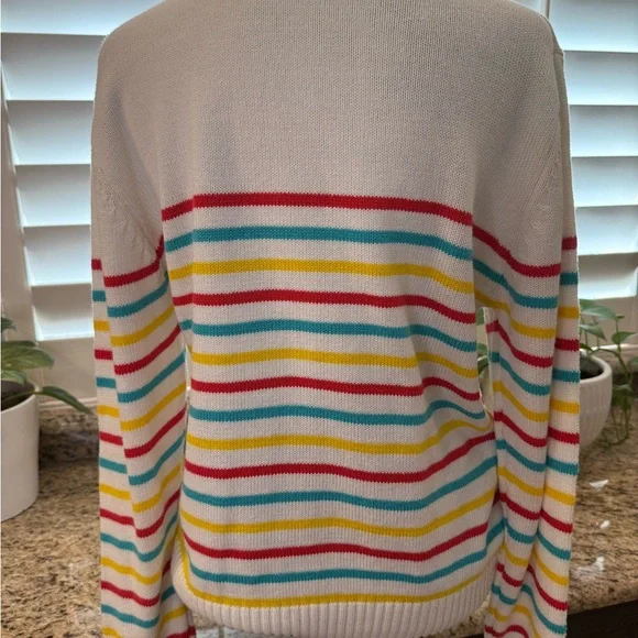 Saturday Morning Pancakes “No Diggity, No Doubt” striped sweater 🌈 size medium - Picture 4 of 4